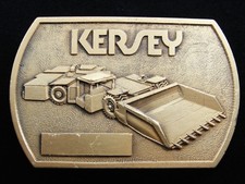 RF07147 NOS VINTAGE 1970s  KERSEY  HEAVY MACHINERY ADVERTISEMENT BELT BUCKLE