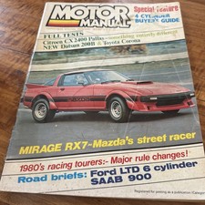 Motor Manual Christmas 1979 Magazine Mazda RX7 Cover