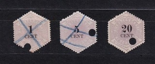 Nederland Telegram 1 3 en 6 gelopen 6 zonder alkaline vernietiging cw € 78