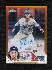 2023 Topps Chrome Rookie Gold Refractor 30/50 James Outman #RA-JO Auto 15mj