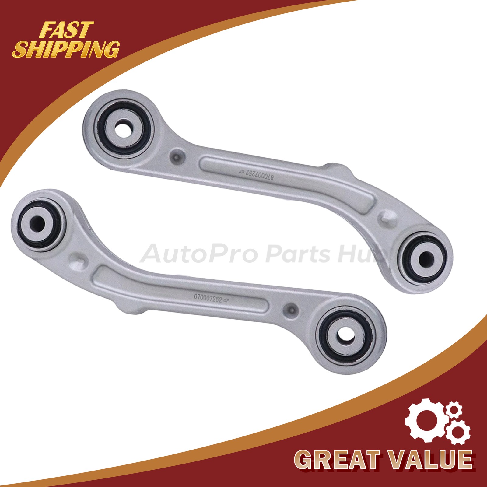 2PCS 670007252 For Maserati Ghibli Quattroporte Rear Suspension Control Arm Kit