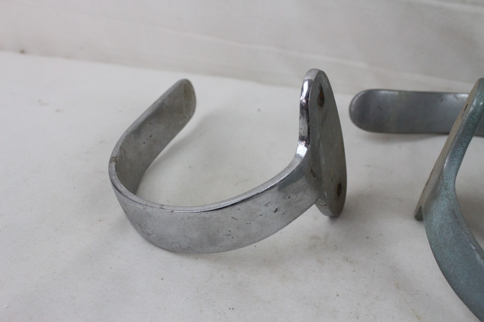 3 Vintage Chrome Marine Sail Boat Nautical Rope Holder Hanger Hook Bracket Mount