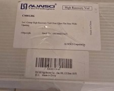 ALWSCI 2mL Pack of 100 Clear Glass Vial Kit, C0001269 12x32mm Flat Base 9-425