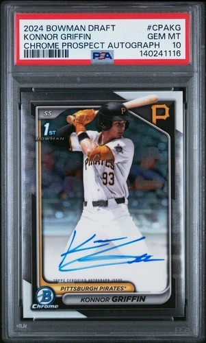 2024 Bowman Draft - Konnor Griffin Chrome Prospect Auto PSA 10 CPA-KG Pirates
