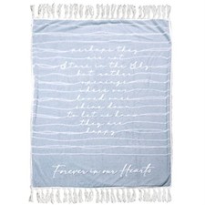 Pavilion Gift Forever In Our Hearts 50 x 60 In Blue Inspirational Plush Blanket