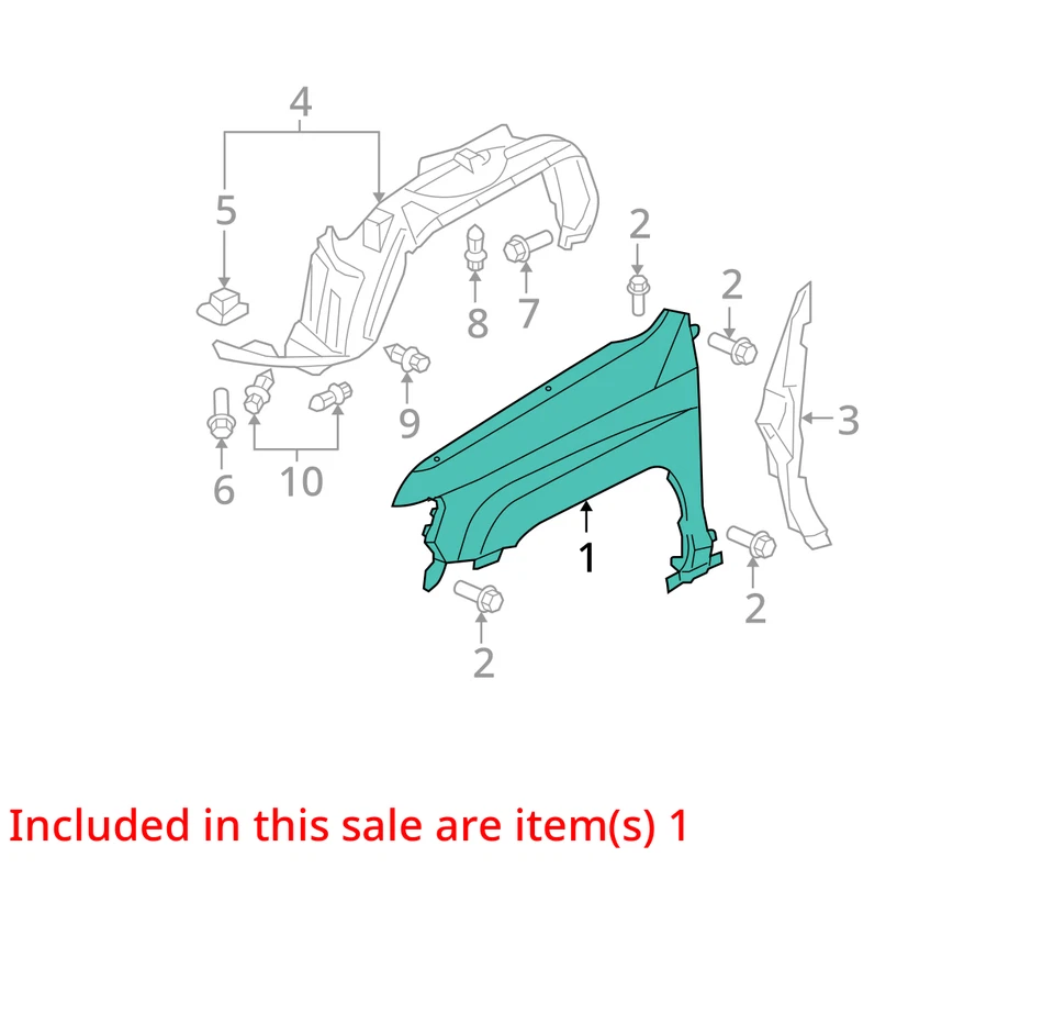 Guardabarros de pasajero Honda Ridgeline 2006-2014 WJNAF Foto 2 de 3