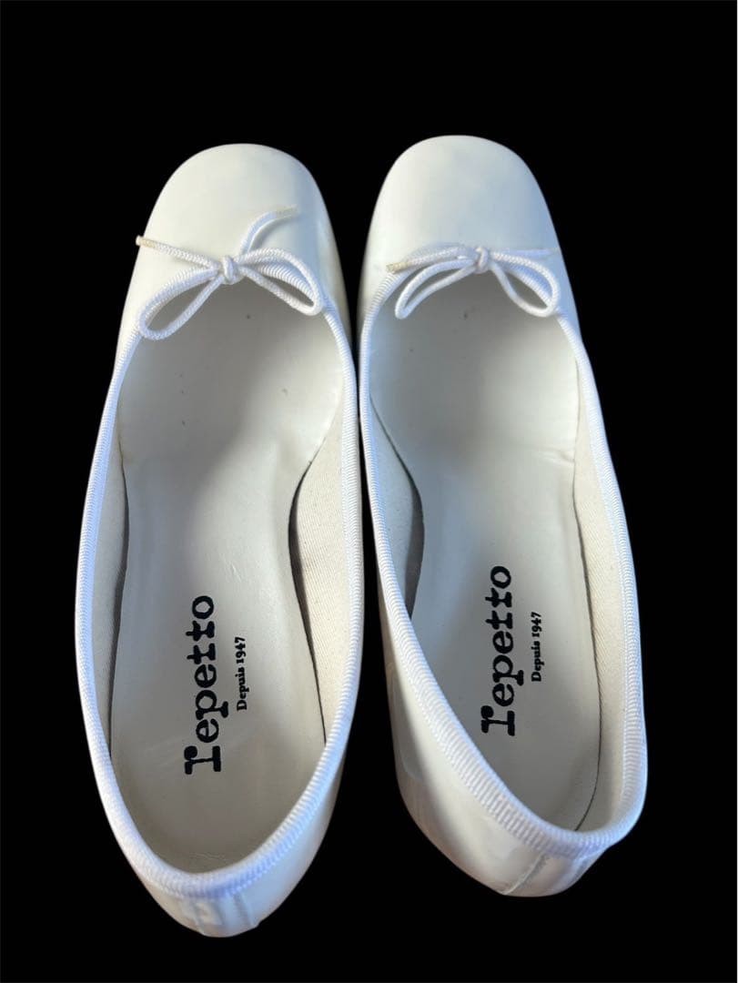 Repetto Camille Ballet Flats White Patent Leather Women's EU37/US6