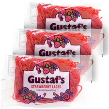 Gustaf's Strawberry Laces, 2 lbs(Pack of 3)