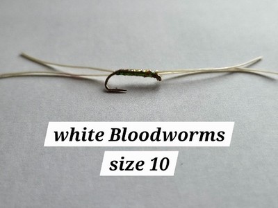 6 Esche Artificiali Bloodworm Nere Per Mosca, Taglia 10, In Gomma, Per Trota E Acqua Dolce