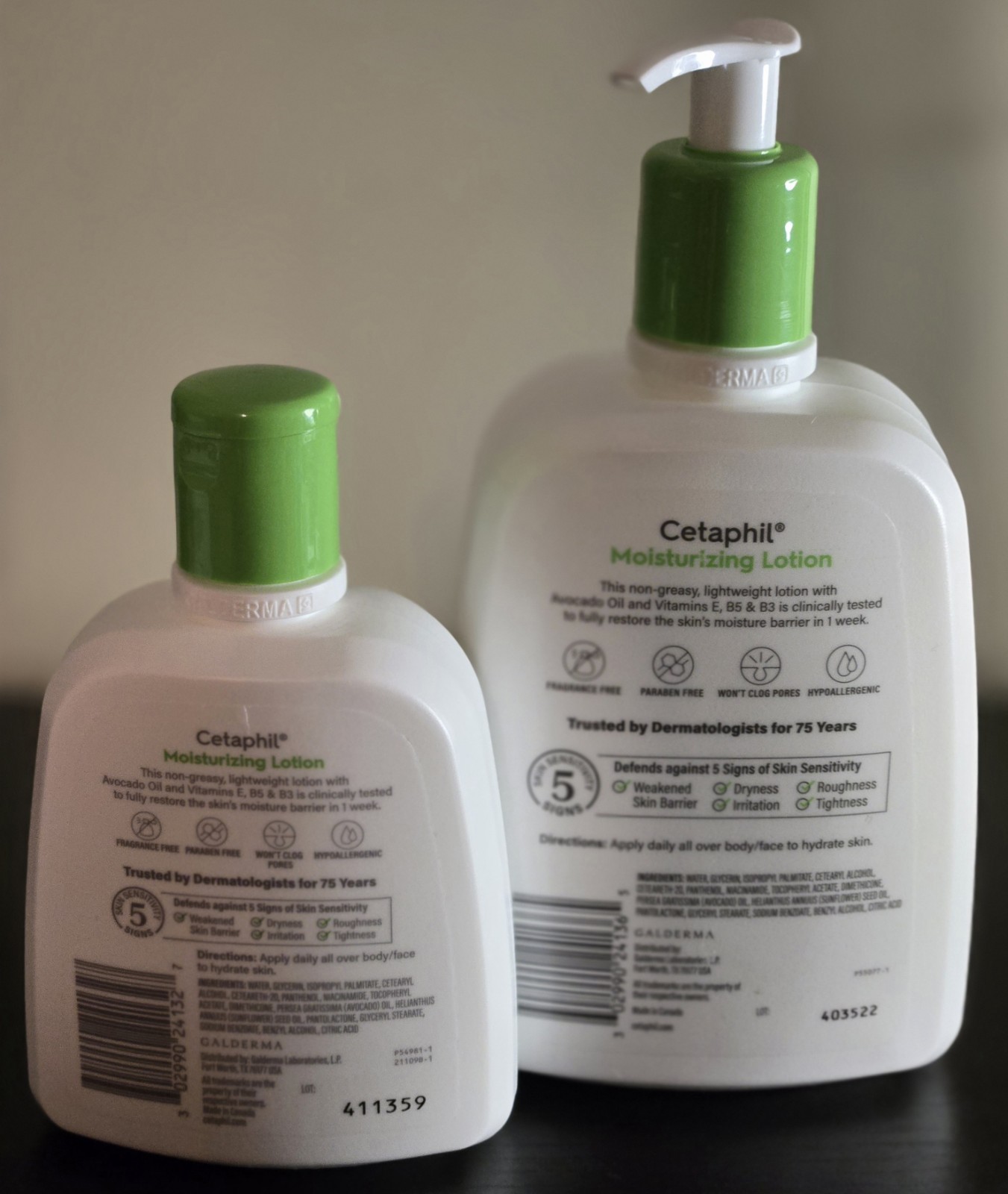 Cetaphil Moisturizing Lotion Normal To Dry Skin 1 Each Of~~ 16 Fl Oz & 8 Fl Oz 