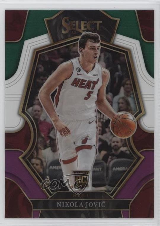 2022 Select Premier Level Green White Purple Prizm Nikola Jovic Rookie RC 0nn9