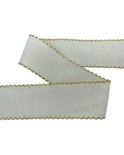 Nastro Bordo Tela Aida Lurex Punto Croce 55 Fori Alto 5 Cm IDA/50L