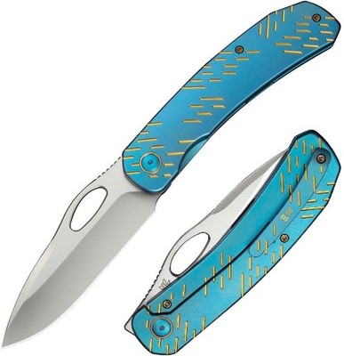 We Knife Co Ltd Inmate Folding Knife 3.75'' CPM-20CV Steel Blade Titanium Handle