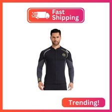 Wetsuit Top 3mm Neoprene Jacket for Men with Zipper Long Sleeve Diving Jacket fo