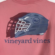 Vineyard Vines Lacrosse Helmet 100 Cotton Pocket Tee Youth XL 18 