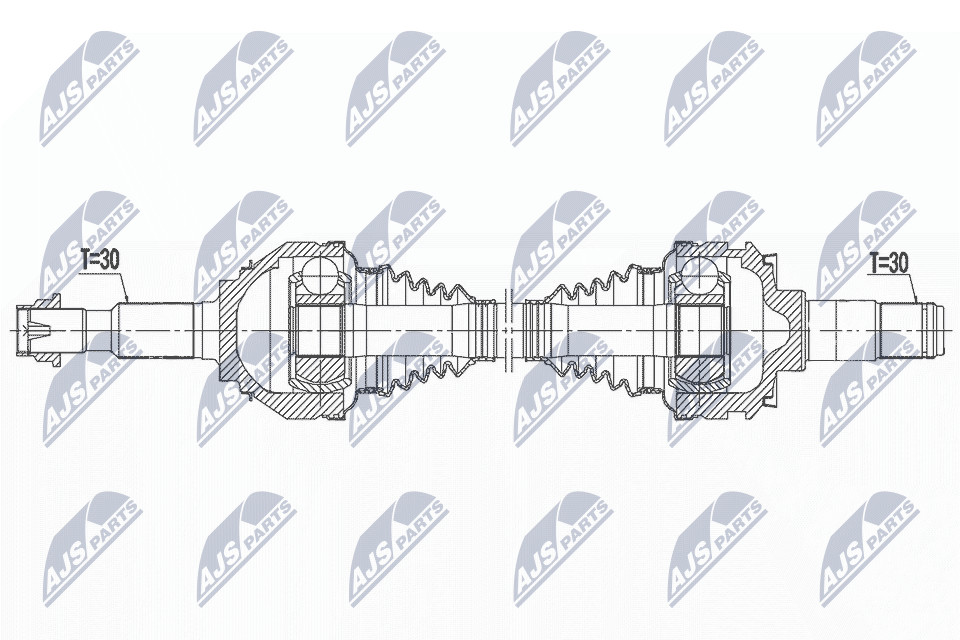 N.T.Y. NPW-TY-182.NTY Drive Shaft for LEXUS