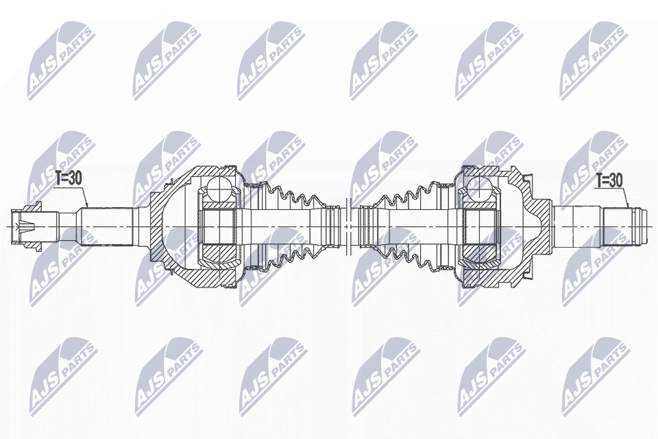 Driveshaft Rear Axle Right Automatic Transmission NPW-TY-182 NTY for LEXUS LS - Image 6