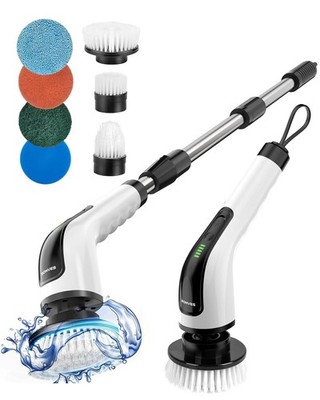 Cordless Spin Scrubber Bomves 2 Speeds 8 Heads