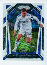 2020-21 Jamie Shackleton Panini Prizm White Sparkle Leeds United Rookie Card SSP. rookie card picture