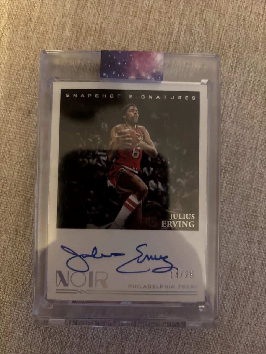 Panini Julius Erving Basketball Autographed Sports Trading Cards