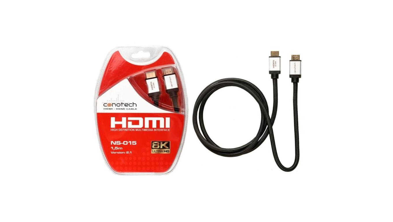 Кабель CONOTECH HDMI 2.1 8K Ultra High Speed 8K@60 4K@120 1,5м