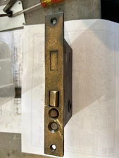 RARE D.M.Co.Rabbeted Frnt &NoName7.25" x 1" Faceplate-No keys Parts or project