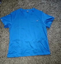 NiaaHinn Unisex Medical Scrub Uniform Set Blue, V-Neck Size L