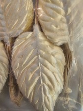 Vintage Millinery Leaves - Cream Color - Satin - Hats, Clothes Costumes