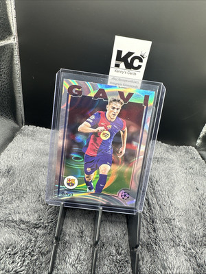 2024-25 Topps UCC Flagship Gavi Teardrop Silver Wave Barcelona 