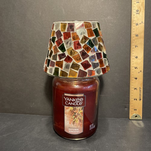 Mosaik Kerzenaufsatz Schirm passend für Yankee Candle. Kerze nicht enthalten