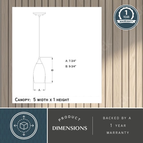 Vaxcel Lighting P0278 Nickel Milano Single Light 5"W Pendant With A Glass Shade - Picture 5 of 9