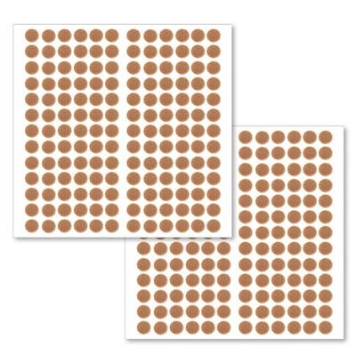 312 Pcs Brown Felt Cabinet Door Pads, Cabinet Door Bumpers 3/8'' Diameter Self...