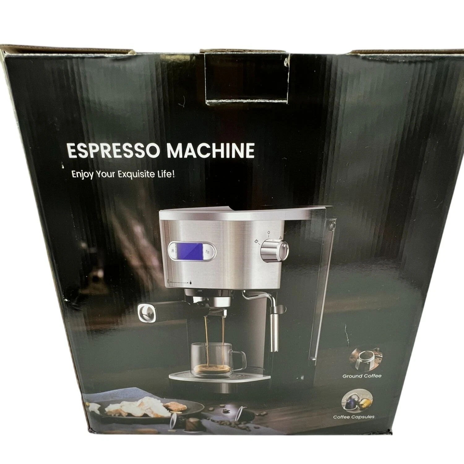 Electactic Espresso Machine Coffee Maker With 20-Bar Pressure Milk Frothing