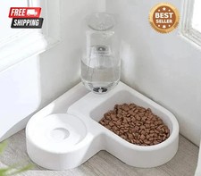 Automatic Pet Water Bowl,Food Dish Dual-Use Cat Dog Feeder Moisture-Proof Design