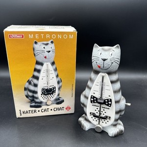 Wittner Taktell Figural Cat Chat Metronome w/box Germany Piano Music Timing