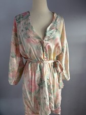 Victoria's Secret Vintage Silk Floral Robe Size 0/S Chic Romantic Feminine