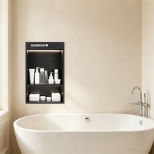 Shower Niche Wall Niche with LED Light Recessed Bathroom Shelf Stainless Steel