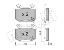 22-0739-0 BRAKE PAD SET, DISC BRAKE FITS MITSUBISHI CARISMA SALOON 2.0 16V GT EV