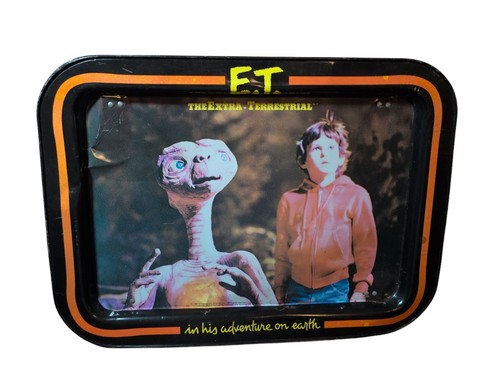 Bandeja de almuerzo de cena de TV de colección ET The Extra Terrestrial Alien 1982 Universal E.T.