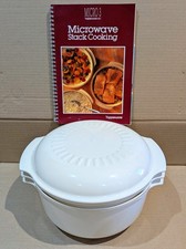 Vintage Tupperware Tupperwave Micro 200 Mikrowelle Stapel Kochen mit Kochbuch