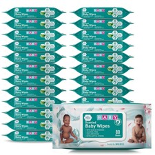 MED PRIDE Scented Baby Wipes with Aloe and Vitamin E,Alcohol-Free, 1920Ct