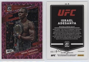 2022 Panini Donruss Optic UFC Pink Velocity Prizm /79 Israel Adesanya #6