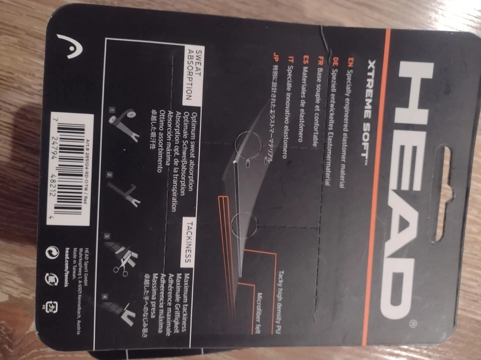 Lote de 3 HEAD Xtreme Raqueta Roja Suave Sobre Agarre Raqueta de Tenis Cinta de Agarre Foto 2 de 2