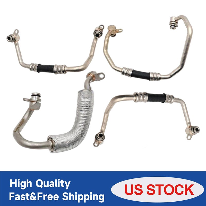 For BMW 335i xDrive 335is 335xi 335is 4pcs Turbo Charger Coolant Hose Line USA