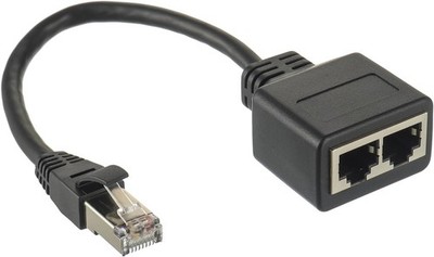 RJ45 Splitter 1 Männlich zu 2 Weiblich Ethernet Adapter
