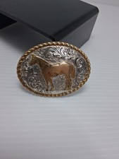 Crumrine Horse Western Cowboy Cowgirl Vintage Belt Buckle small