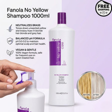 Image of Fanola No Yellow Shampoo 1000ml Purple Toner Anti Brass - Free Shipping Uk