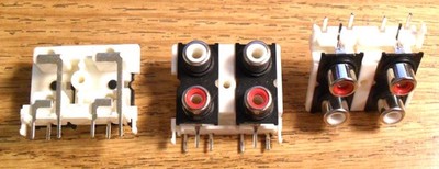 RCA 4 Way Audio  Female Red White Panel PCB Mount