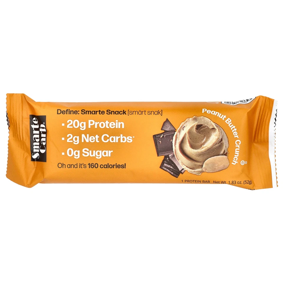 Smarte Carb® Protein Bar, Peanut Butter Crunch, 12 Bars, 1.83 oz (52 g) Each - Image 3 of 4