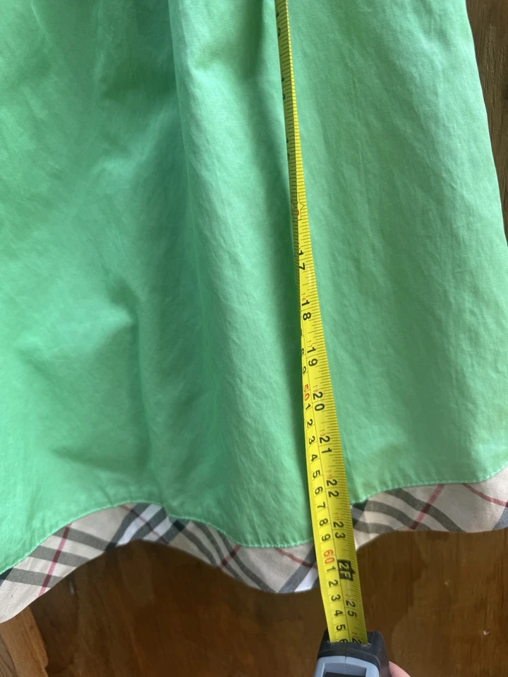 Vestido Burberry Niñas Talla 9 Verde Cuadros Diseñador Excelente Estado Foto 4 de 4